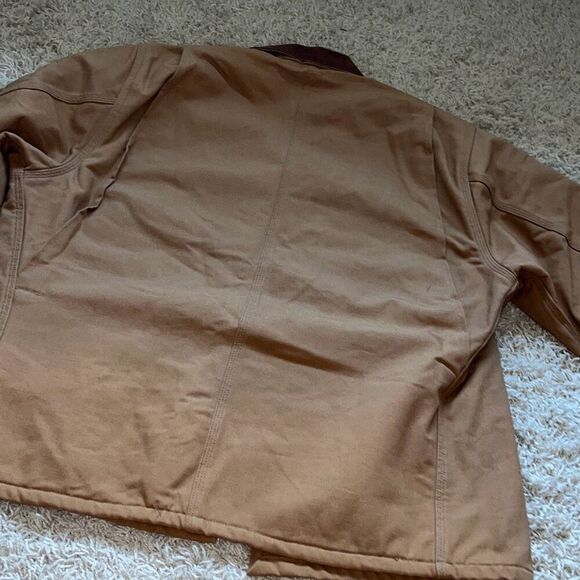 Vintage Carhartt Brown Duck Blanket Lined Workwear Chore Jacket Mens 50 USA Made - Picture 10 of 15